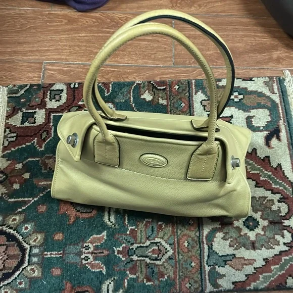 Tod's Leather Top Handle Satchel Handbag Purse